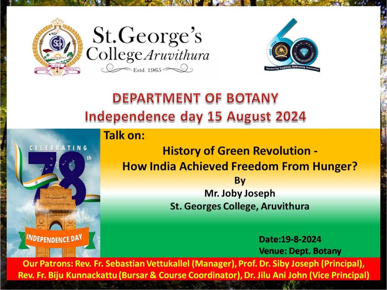 Talk on history of green Revolution